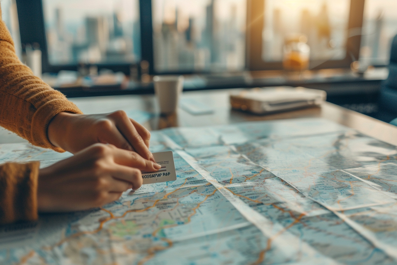 Carte consulaire facilitant le déménagement à Liège avec un plan de ville en arrière-plan
